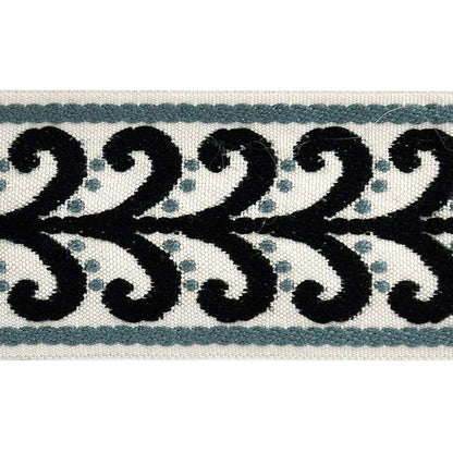 Elegance Collection - 2" width Braid (25 Yard Roll) - BR-7091-02/49 Black and Gunmetal