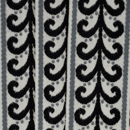 Elegance Collection - 2" width Braid (25 Yard Roll) - BR-7091-02/49 Black and Gunmetal