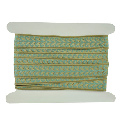 Elegance Collection - 2" width Braid (25 Yard Roll) - BR-7091-33/16 Turquoise and Sable