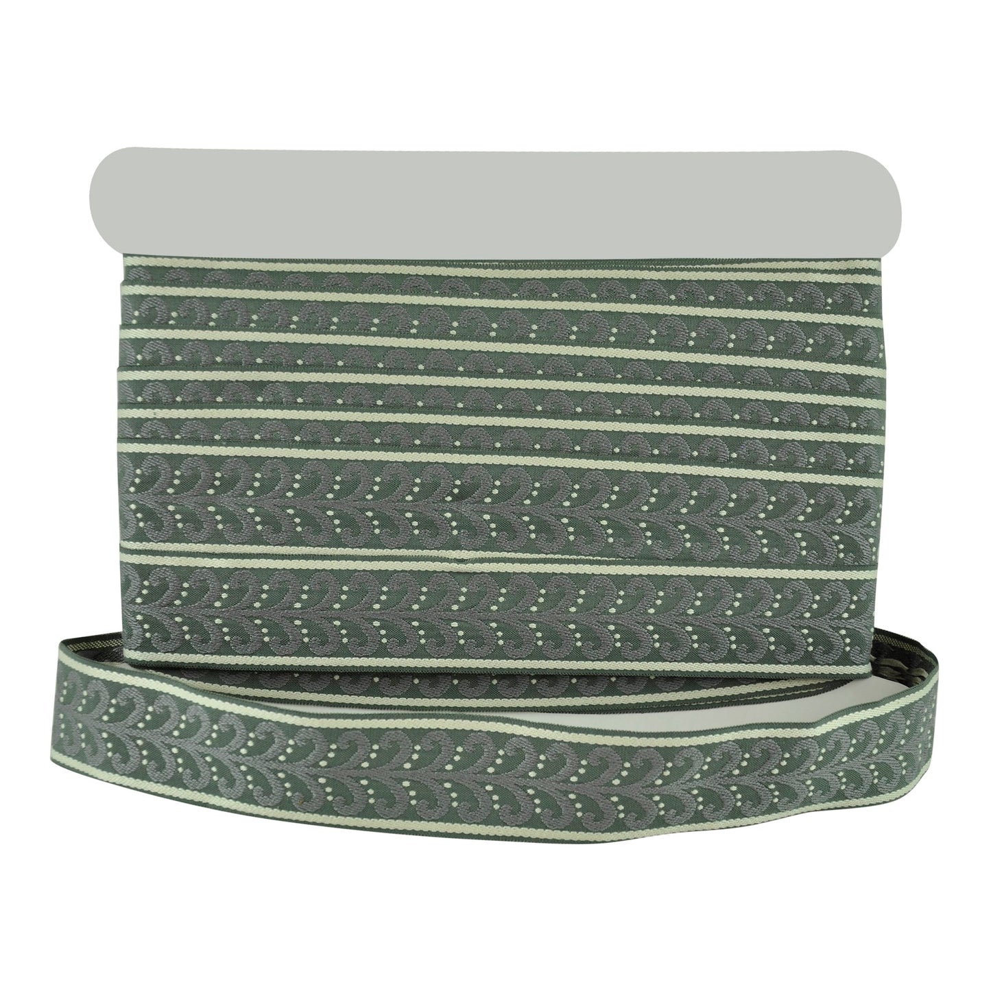 Elegance Collection - 2" width Braid (25 Yard Roll) - BR-7091-49/11 Grey and Gunmetal