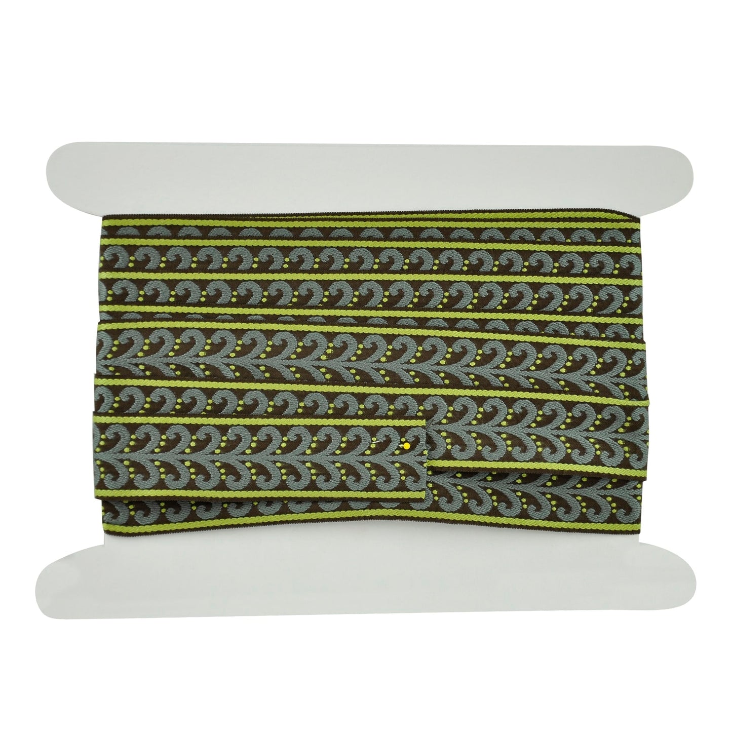 Elegance Collection - 2" width Braid (25 Yard Roll) - BR-7091-63/49 Moss and Brown