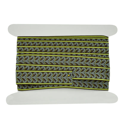 Elegance Collection - 2" width Braid (25 Yard Roll) - BR-7091-63/49 Moss and Brown