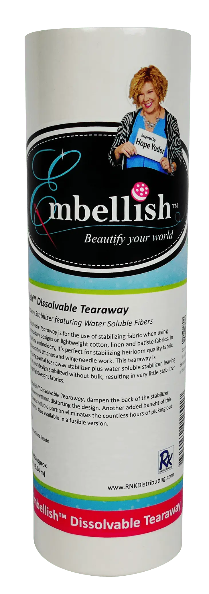 Embellish Dissolvable Tearaway  9" x 10 yds