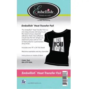 Embellish Heat Transfer Foil - Teal 19" x 24"