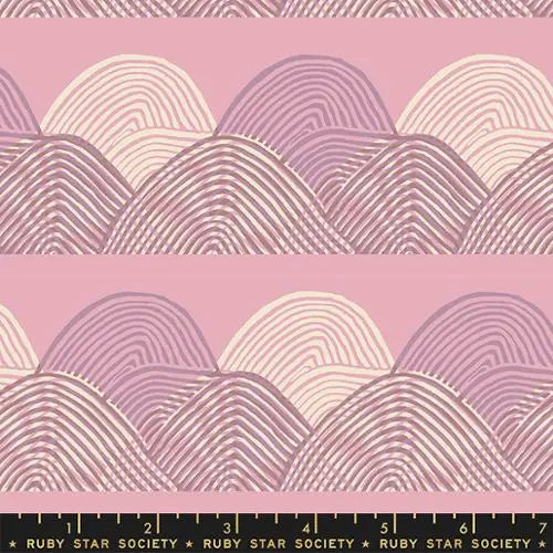 Floradora Purple Lavender Geometric Mountain 43"/44" Fabric Per Yard