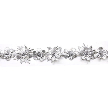 Floral Vinyl Trim - 2" Width (10 Yard Roll) - BFV-50-11 Silver