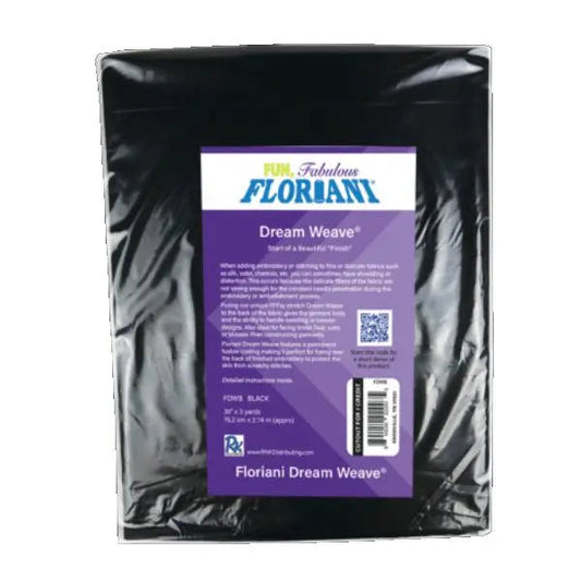 Floriani Dream Weave (Fusible) Black 30" x 3 yds