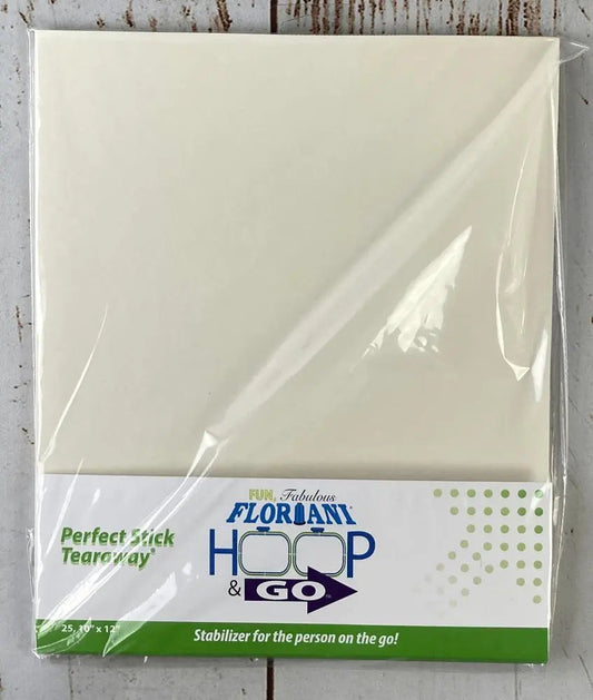 Floriani Hoop N Go 10" Perfect Stick Tearaway -FPS 10"x12" - 25 PK