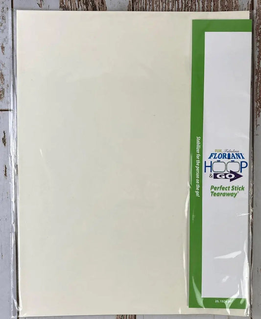 Floriani Hoop N Go 15" Perfect Stick Tearaway -FPS 15"x20" - 25 PK
