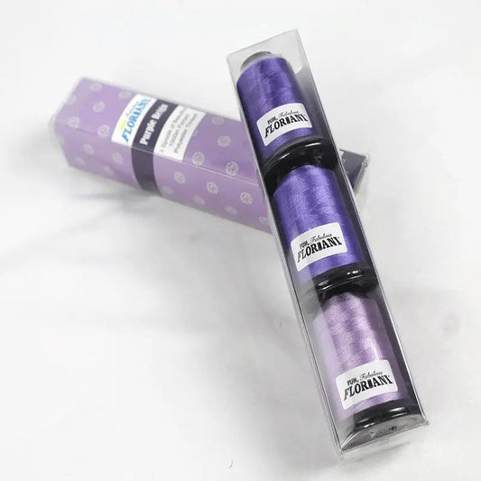 Floriani Thread  3 SPOOL SET - PURPLE REIGN PURPLE