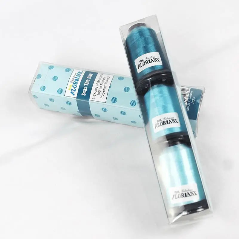 Floriani Thread  3 SPOOL SET - SEAS THE DAY AQUA