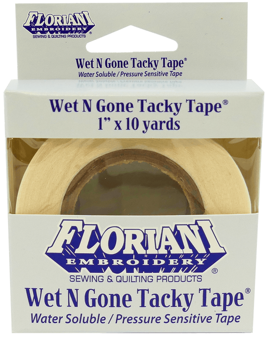 Floriani Wet N Gone Tacky 1" x 10 yds Tape Size