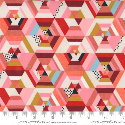 Frankie Kaleidoscope Sweetpea Pink 44"/45" Fabric Per Yard