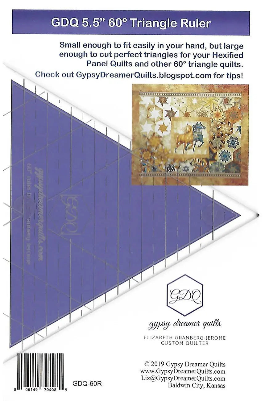 GDQ 5.5" 60 Degree Triangle Ruler