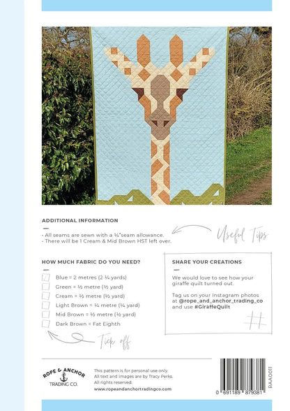 Giraffe Quilt Pattern