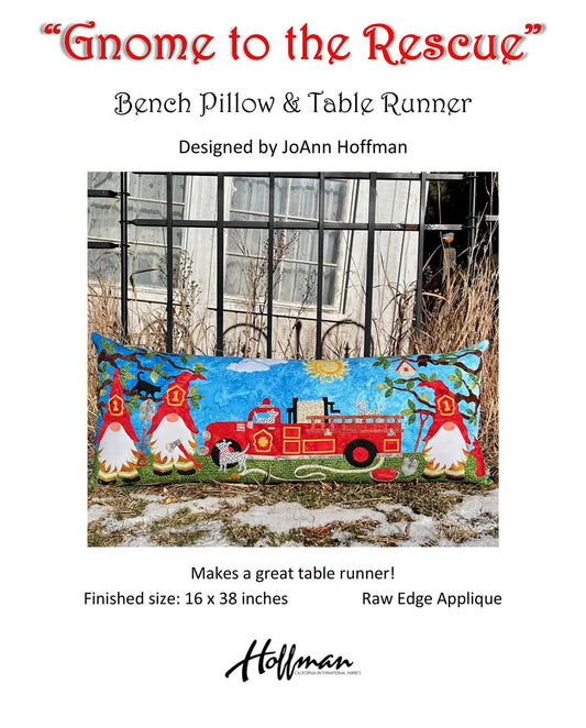 Gnome to the Rescue Bench Pillow and Table Runner