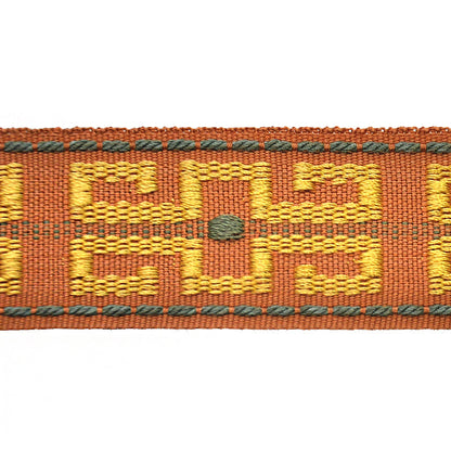 Godiva Collection - 1 1/2" width KEY PATTERN BRAID (25 Yard Roll) - BR-7096-18/16 Sable and Rust