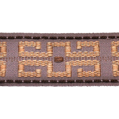 Godiva Collection - 1 1/2" width KEY PATTERN BRAID (25 Yard Roll) - BR-7096-21/38 Lilac and Toffee