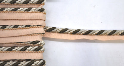 Godiva Collection - 3/8" Width CORD with LIP (50 Yard Roll) - BC-10097-82/28 Taupe and Beige