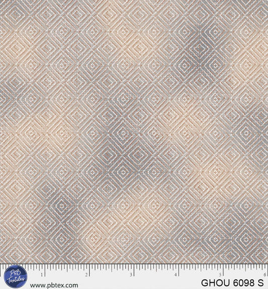 Golden Hour Sand Diamonds Cotton 44”/45" Fabric Per Yard