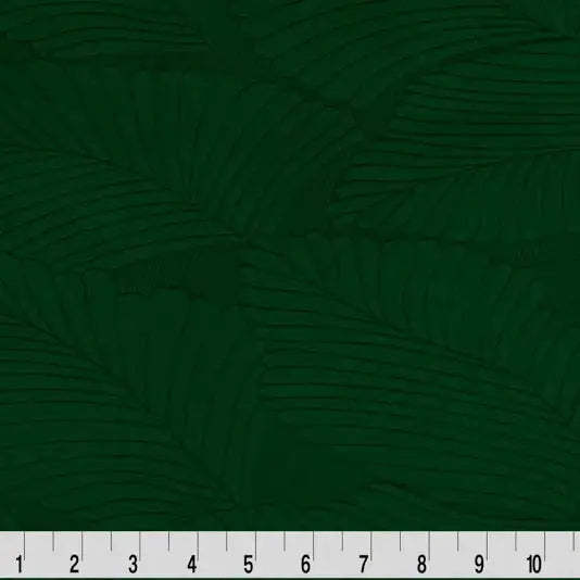 Green Evergreen Cuddle 3 Extra Wide Tropic Burnout Fabric per yard