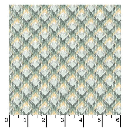 Green/Multi Plaid La Fleur Flannel Cotton 42"/43" Fabric Per Yard