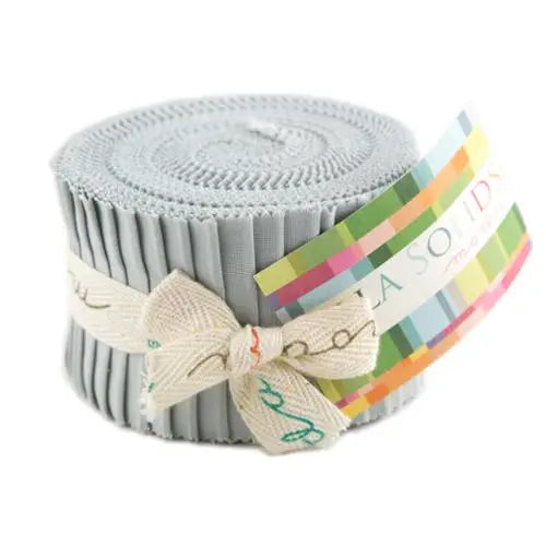 Grey Bella Solids Junior Jelly Roll Precuts