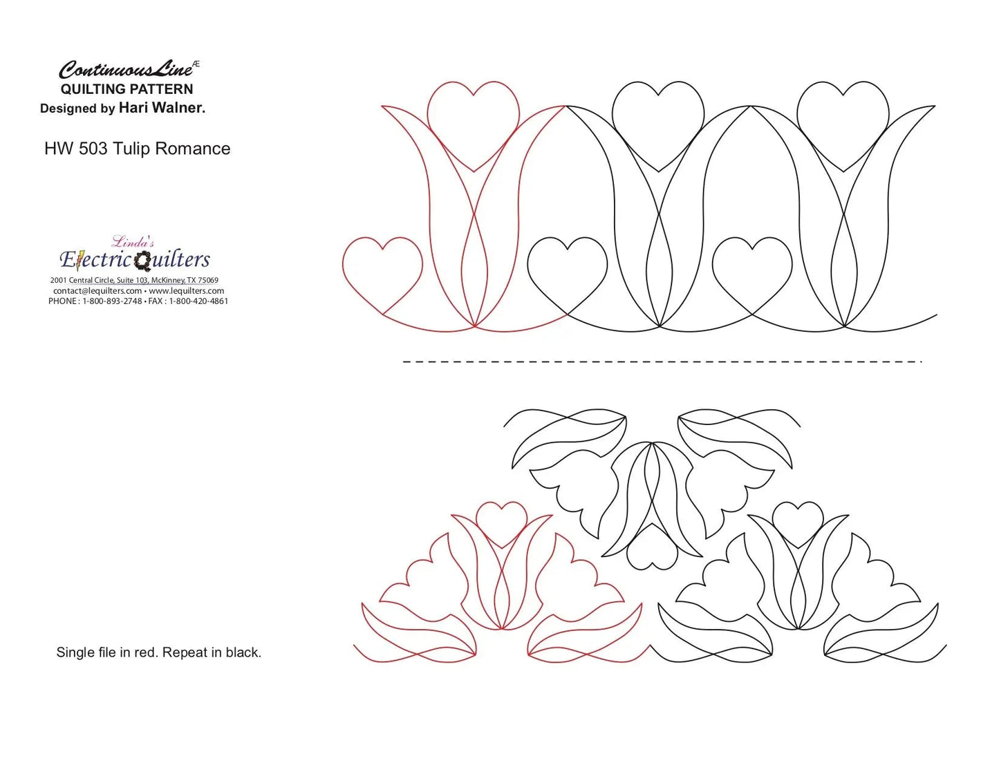 503 Tulip Romance Pantograph by Hari Walner
