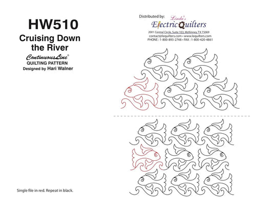 510 Cruising Down The River Pantograph by Hari Walner