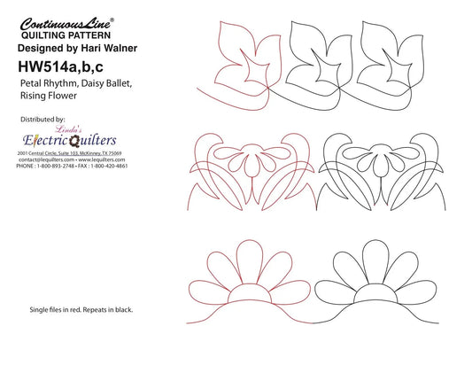 514 Floral 3 Pantograph by Hari Walner
