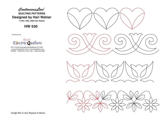 530 Hearts & Flowers Pantograph by Hari Walner