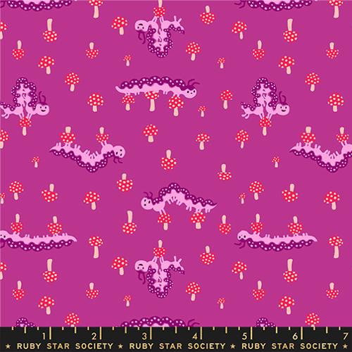 Hello Alice Berry Caterpillar Cotton 43"/44" Fabric Per Yard