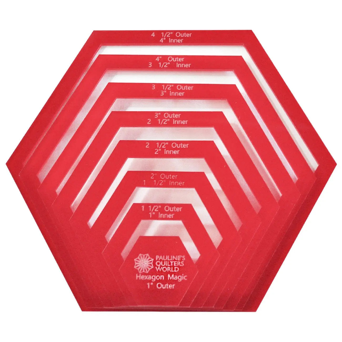 Hexagon Templates 1"-4"
