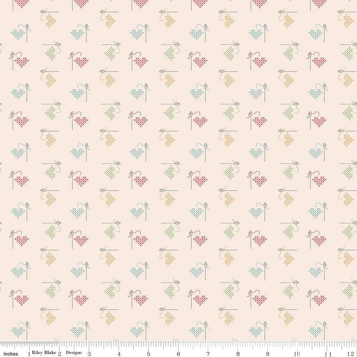 Hush Hush 5 Stitched with Love Cotton 43"/44" Fabric Per Yard