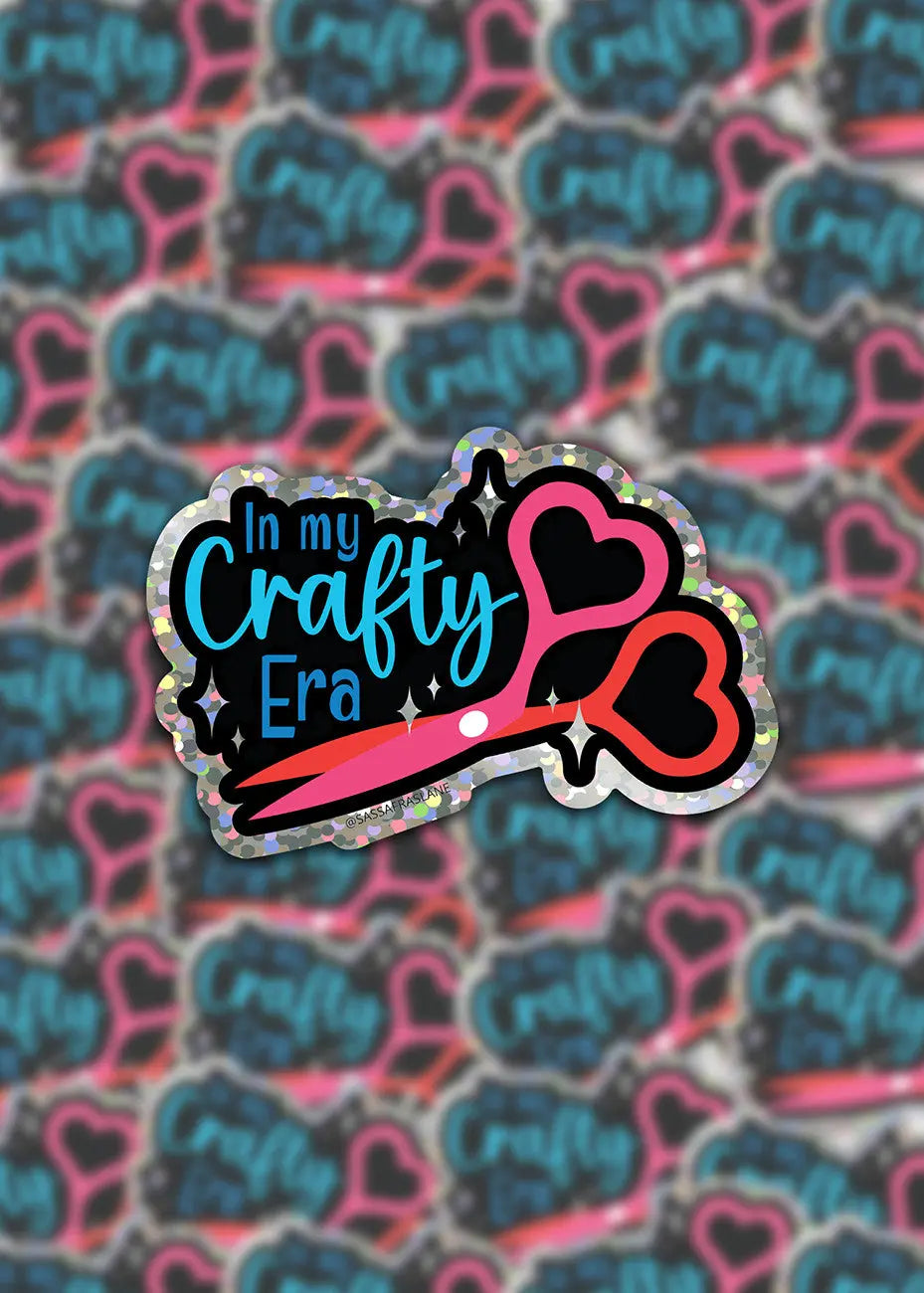 In My Crafty Era Glitter Stickers