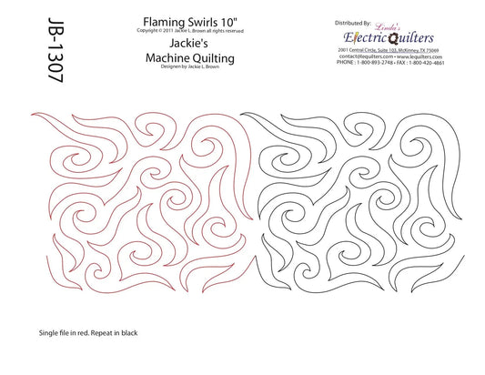 1307 Flaming Swirls Pantograph by Jackie Brown