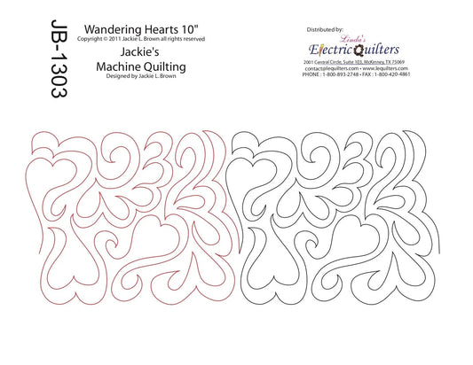 1303 Wandering Hearts Pantograph by Jackie Brown