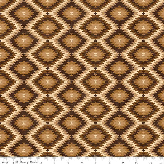 John Wayne American West Southwest Brown 43"/44" Fabric Per Yard
