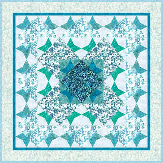 Aquarius Foundation Piecing Panel by Kimberly Jahnz - 58" x 58"