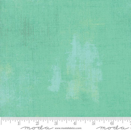 Green Aqua Grunge Basics 44"/45" Per Yard
