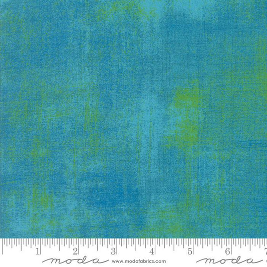 Blue Aqua Grunge Basics Bachelor 44"/45" Per Yard