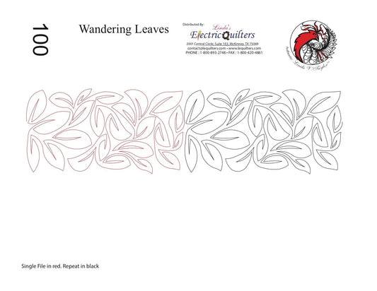 100 Wandering Leaves Pantograph by Linda V. Taylor