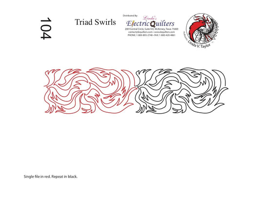 104 Triad Swirl Pantograph by Linda V. Taylor