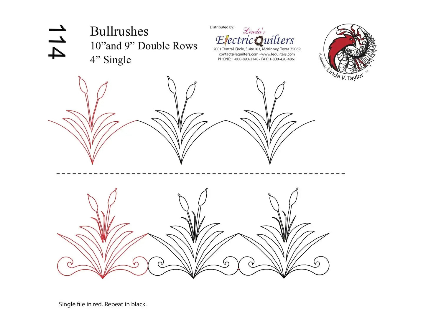 114 Bullrushes Pantograph by Linda V. Taylor