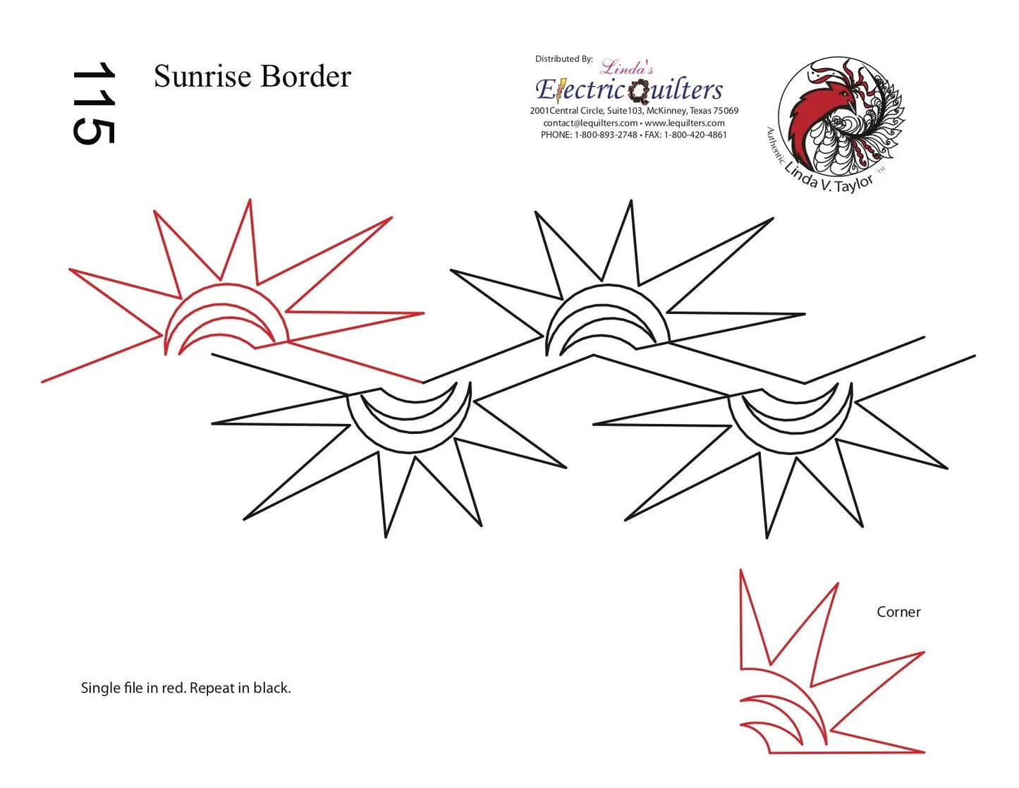 115 Sunrise Border Pantograph by Linda V. Taylor