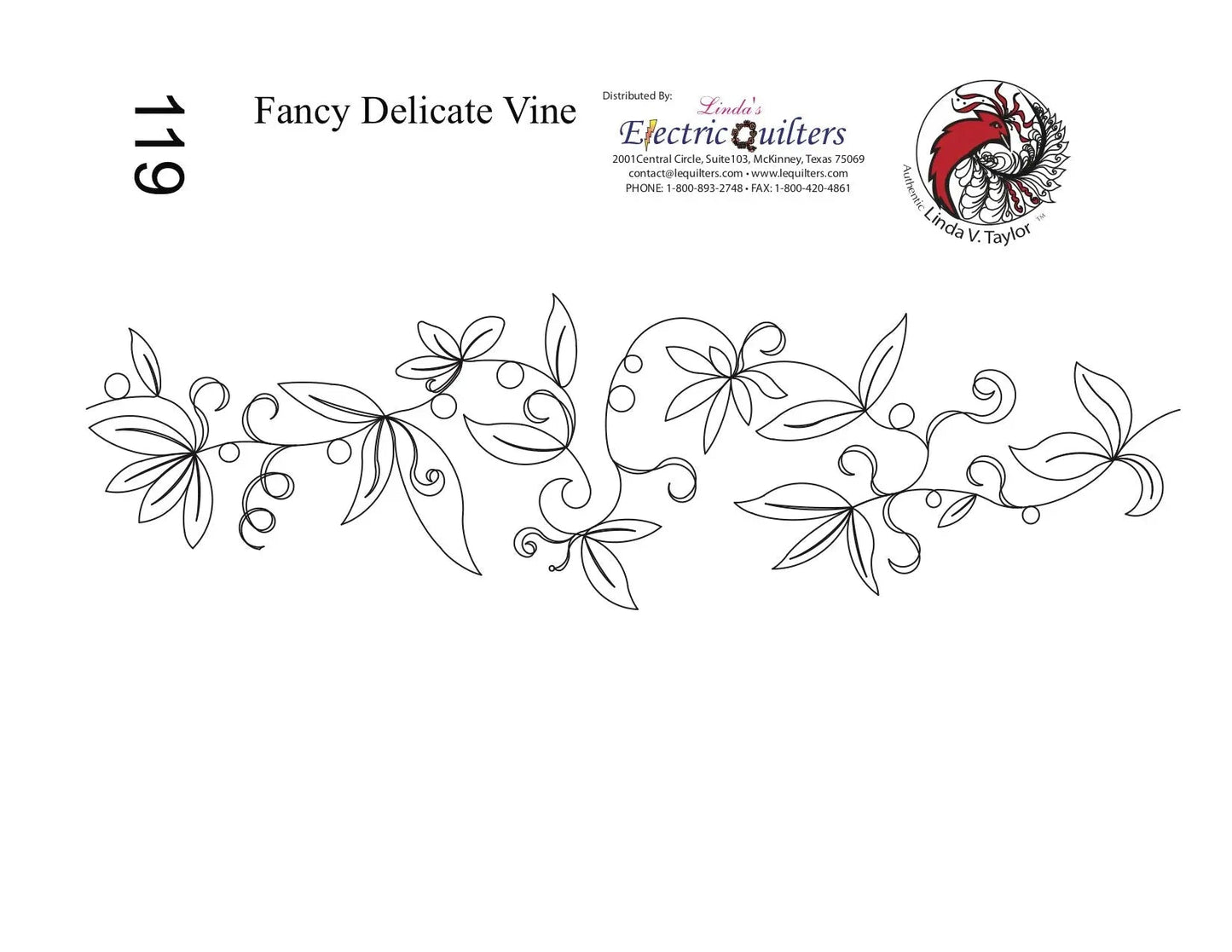 119 Fancy Delicate Vines Pantograph by Linda V. Taylor