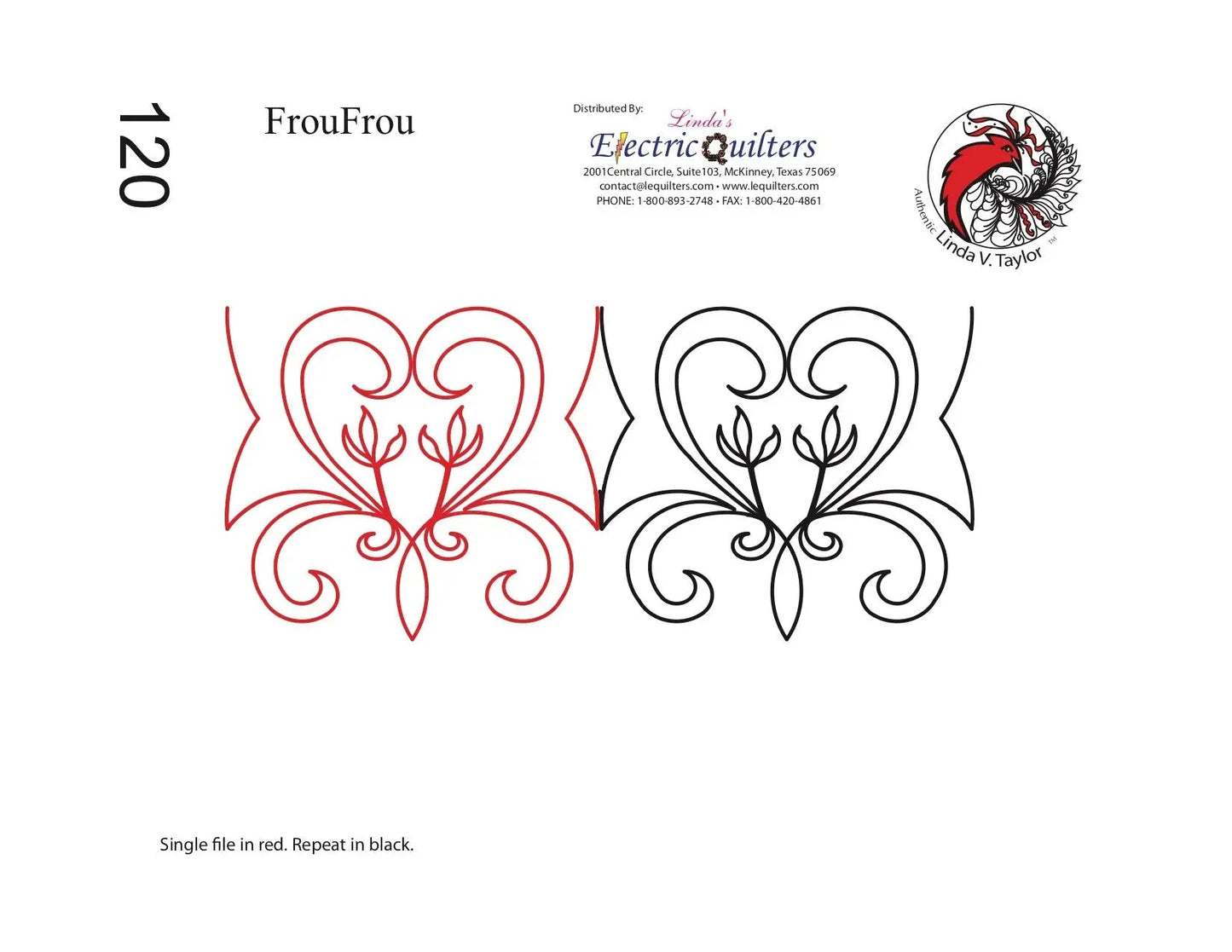 120 Frou Frou Borders Pantograph by Linda V. Taylor