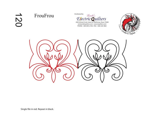 120 Frou Frou Borders Pantograph by Linda V. Taylor