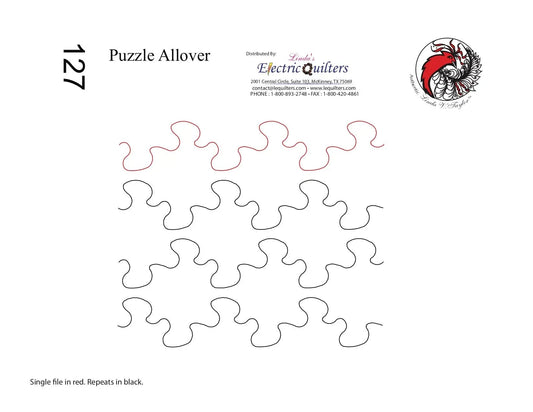 127 Puzzle Allover Pantograph by Linda V. Taylor