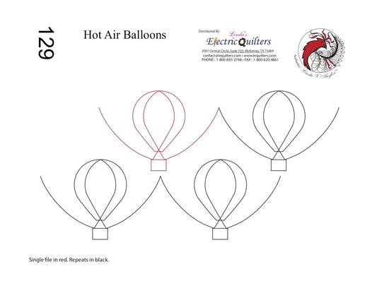 129 Hot Air Balloons Pantograph by Linda V. Taylor